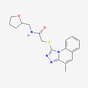 2-[(4-methyl[1,2,4]triazolo[4,3-a]quinolin-1-yl)thio]-N-(tetrahydro-2-furanylmethyl)acetamide