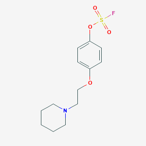 molecular formula C13H18FNO4S B2429982 1-[2-(4-Fluorosulfonyloxyphenoxy)ethyl]piperidine CAS No. 2411270-07-8