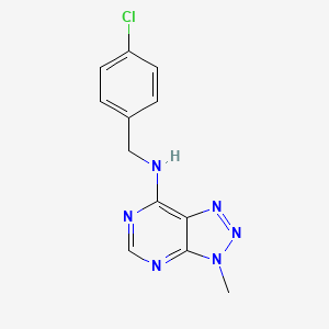 molecular formula C12H11ClN6 B2429983 N-(4-chlorobenzyl)-3-methyl-3H-[1,2,3]triazolo[4,5-d]pyrimidin-7-amine CAS No. 896369-09-8