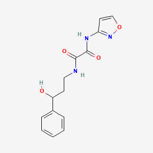 molecular formula C14H15N3O4 B2429988 N1-(3-羟基-3-苯基丙基)-N2-(异噁唑-3-基)草酰胺 CAS No. 1396747-69-5