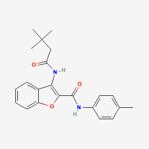 3-(3,3-dimethylbutanamido)-N-(p-tolyl)benzofuran-2-carboxamide