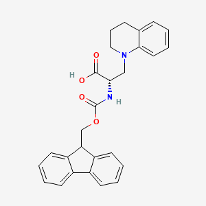 molecular formula C27H26N2O4 B2429991 Fmoc-Ala[3-(1-THQ)]-OH CAS No. 2389078-97-9