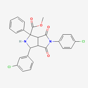 Methyl 3-(3-chlorophenyl)-5-(4-chlorophenyl)-4,6-dioxo-1-phenyloctahydropyrrolo[3,4-c]pyrrole-1-carboxylate