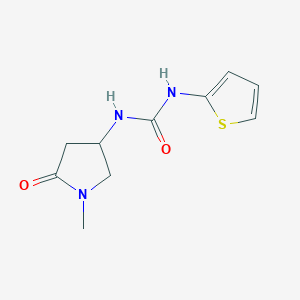 molecular formula C10H13N3O2S B2430008 1-(1-Methyl-5-oxopyrrolidin-3-yl)-3-(thiophen-2-yl)urea CAS No. 1396888-25-7