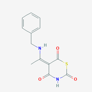 molecular formula C13H12N2O3S B243001 (5Z)-5-[1-(benzylamino)ethylidene]-1,3-thiazinane-2,4,6-trione 