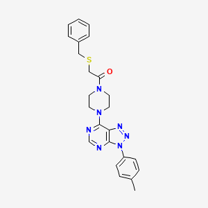 2-(benzylthio)-1-(4-(3-(p-tolyl)-3H-[1,2,3]triazolo[4,5-d]pyrimidin-7-yl)piperazin-1-yl)ethanone