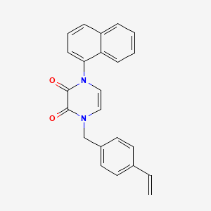 1-[(4-Ethenylphenyl)methyl]-4-naphthalen-1-ylpyrazine-2,3-dione
