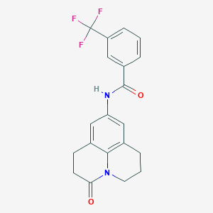 N-(3-oxo-1,2,3,5,6,7-hexahydropyrido[3,2,1-ij]quinolin-9-yl)-3-(trifluoromethyl)benzamide