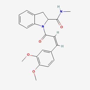 (Z)-1-(3-(3,4-dimethoxyphenyl)acryloyl)-N-methylindoline-2-carboxamide
