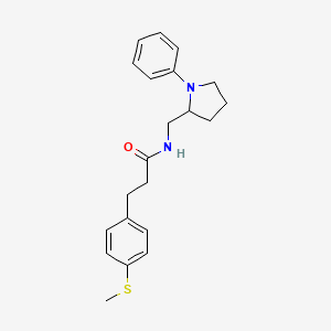 3-(4-(methylthio)phenyl)-N-((1-phenylpyrrolidin-2-yl)methyl)propanamide