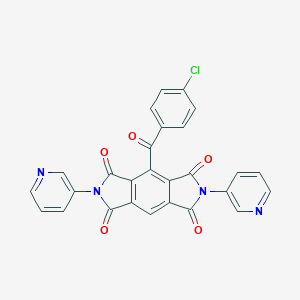 molecular formula C27H13ClN4O5 B243003 4-(4-chlorobenzoyl)-2,6-dipyridin-3-ylpyrrolo[3,4-f]isoindole-1,3,5,7(2H,6H)-tetrone 