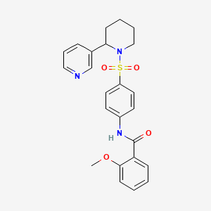 2-methoxy-N-(4-((2-(pyridin-3-yl)piperidin-1-yl)sulfonyl)phenyl)benzamide