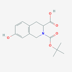 molecular formula C15H19NO5 B2430038 Boc-7-hydroxy-D-tic-OH CAS No. 183158-78-3; 188576-49-0