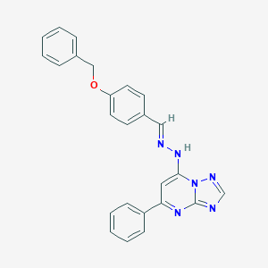 molecular formula C25H20N6O B243004 4-(Benzyloxy)benzaldehyde (5-phenyl[1,2,4]triazolo[1,5-a]pyrimidin-7-yl)hydrazone 