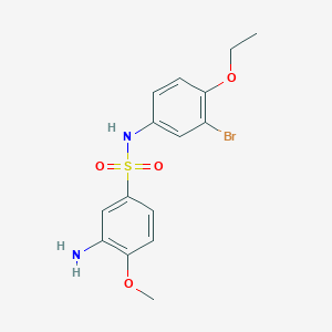 3-amino-N-(3-bromo-4-ethoxyphenyl)-4-methoxybenzene-1-sulfonamide