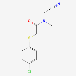 2-[(4-chlorophenyl)sulfanyl]-N-(cyanomethyl)-N-methylacetamide