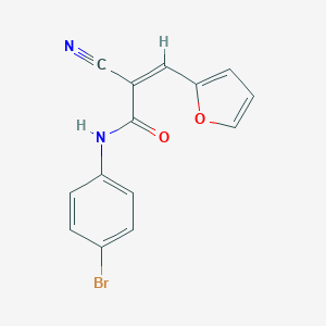 molecular formula C14H9BrN2O2 B243005 N-(4-bromophenyl)-2-cyano-3-(2-furyl)acrylamide 