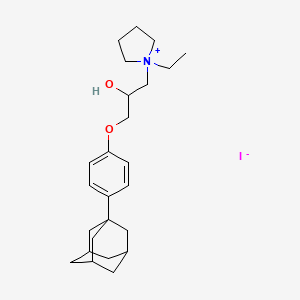 1-(3-(4-((3r,5r,7r)-Adamantan-1-yl)phenoxy)-2-hydroxypropyl)-1-ethylpyrrolidin-1-ium iodide