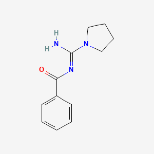 molecular formula C12H15N3O B2430058 N-(iminopyrrolidinylmethyl)benzamide CAS No. 35953-94-7