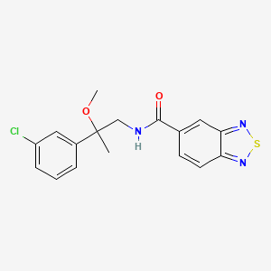 N-[2-(3-chlorophenyl)-2-methoxypropyl]-2,1,3-benzothiadiazole-5-carboxamide