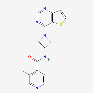 3-fluoro-N-(1-{thieno[3,2-d]pyrimidin-4-yl}azetidin-3-yl)pyridine-4-carboxamide