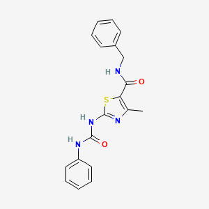 N-benzyl-4-methyl-2-(3-phenylureido)thiazole-5-carboxamide