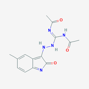 molecular formula C14H15N5O3 B243007 N-[N'-acetyl-N-[(5-methyl-2-oxoindol-3-yl)amino]carbamimidoyl]acetamide 