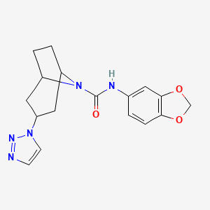 N-(2H-1,3-benzodioxol-5-yl)-3-(1H-1,2,3-triazol-1-yl)-8-azabicyclo[3.2.1]octane-8-carboxamide