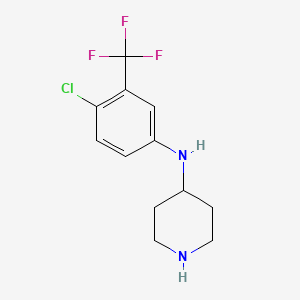 molecular formula C12H14ClF3N2 B2430077 (4-Chloro-3-trifluoromethyl-phenyl)-piperidin-4-yl-amine CAS No. 886506-66-7