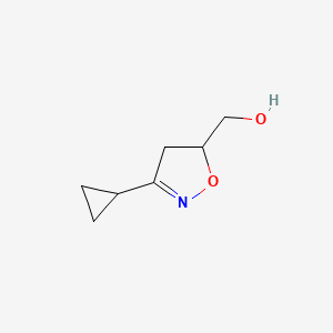 (3-Cyclopropyl-4,5-dihydro-1,2-oxazol-5-yl)methanol