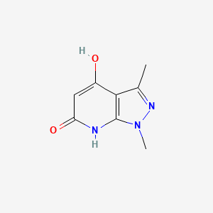 molecular formula C8H9N3O2 B2430079 1,3-Dimethyl-4-hydroxy-1H-pyrazolo[3,4-b]pyridine-6(7H)-one CAS No. 1380447-77-7