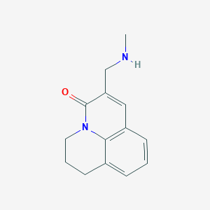 molecular formula C14H16N2O B2430080 2-((甲基氨基)甲基)-6,7-二氢吡啶并[3,2,1-ij]喹啉-3(5H)-酮 CAS No. 890647-72-0