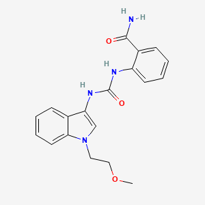 molecular formula C19H20N4O3 B2430081 2-(3-(1-(2-methoxyethyl)-1H-indol-3-yl)ureido)benzamide CAS No. 941988-69-8