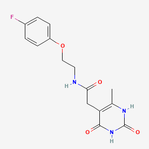 molecular formula C15H16FN3O4 B2430084 N-(2-(4-fluorophenoxy)ethyl)-2-(6-methyl-2,4-dioxo-1,2,3,4-tetrahydropyrimidin-5-yl)acetamide CAS No. 1172252-06-0