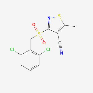 3-[(2,6-Dichlorobenzyl)sulfonyl]-5-methyl-4-isothiazolecarbonitrile