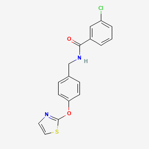 3-chloro-N-(4-(thiazol-2-yloxy)benzyl)benzamide