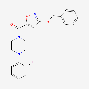 molecular formula C21H20FN3O3 B2430097 (3-(Benzyloxy)isoxazol-5-yl)(4-(2-fluorophenyl)piperazin-1-yl)methanone CAS No. 1428363-36-3