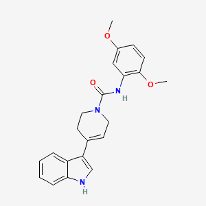 molecular formula C22H23N3O3 B2430101 N-(2,5-dimethoxyphenyl)-4-(1H-indol-3-yl)-1,2,3,6-tetrahydropyridine-1-carboxamide CAS No. 894192-79-1