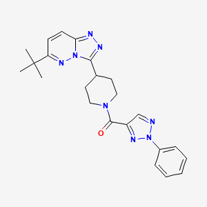 4-{6-tert-butyl-[1,2,4]triazolo[4,3-b]pyridazin-3-yl}-1-(2-phenyl-2H-1,2,3-triazole-4-carbonyl)piperidine