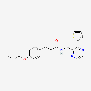 3-(4-propoxyphenyl)-N-((3-(thiophen-2-yl)pyrazin-2-yl)methyl)propanamide