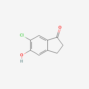 molecular formula C9H7ClO2 B2430126 6-chloro-5-hydroxy-2,3-dihydro-1H-inden-1-one CAS No. 1260012-31-4