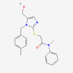 2-((5-(hydroxymethyl)-1-(4-methylbenzyl)-1H-imidazol-2-yl)thio)-N-methyl-N-phenylacetamide