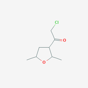 molecular formula C8H13ClO2 B2430131 2-氯-1-(2,5-二甲氧杂环戊烷-3-基)乙酮 CAS No. 2283966-35-6