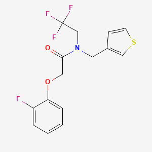 2-(2-fluorophenoxy)-N-(thiophen-3-ylmethyl)-N-(2,2,2-trifluoroethyl)acetamide