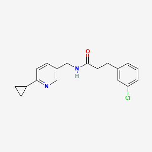 molecular formula C18H19ClN2O B2430144 3-(3-chlorophenyl)-N-((6-cyclopropylpyridin-3-yl)methyl)propanamide CAS No. 2320472-15-7