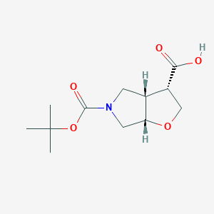 Racemic-(3S,3aS,6aS)-5-(tert-butoxycarbonyl)hexahydro-2H-furo[2,3-c]pyrrole-3-carboxylic acid