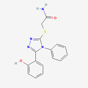 2-{[5-(2-hydroxyphenyl)-4-phenyl-4H-1,2,4-triazol-3-yl]sulfanyl}acetamide