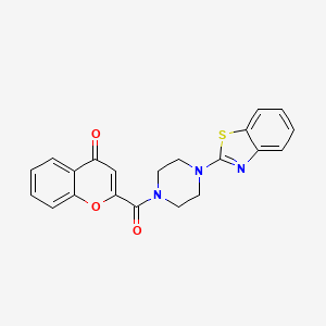 molecular formula C21H17N3O3S B2430151 2-(4-(benzo[d]thiazol-2-yl)piperazine-1-carbonyl)-4H-chromen-4-one CAS No. 681163-11-1