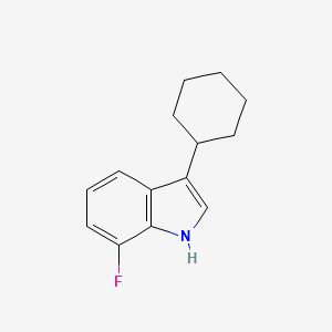 molecular formula C14H16FN B2430154 3-环己基-7-氟-1H-吲哚 CAS No. 1699641-91-2