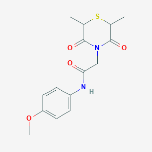 2-(2,6-dimethyl-3,5-dioxothiomorpholin-4-yl)-N-(4-methoxyphenyl)acetamide